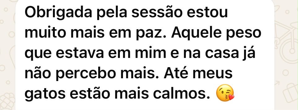 Mensagem de agradecimento depois de uma sessão